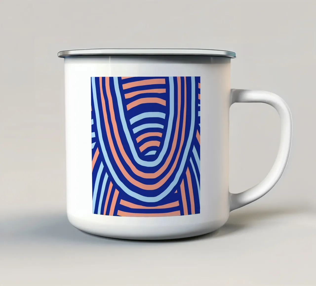 Strisce audaci al neon tazza in smalto da Little Dean