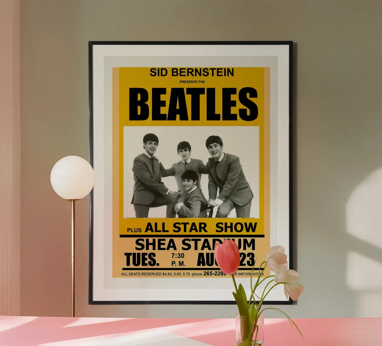 All Star Show The Beatles Band poster con telaio in plastica da darsa