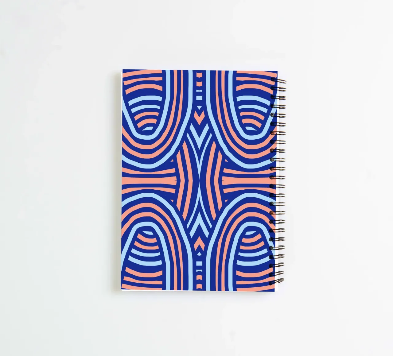 Neon symmetrical pattern spiral notebook by Little Dean