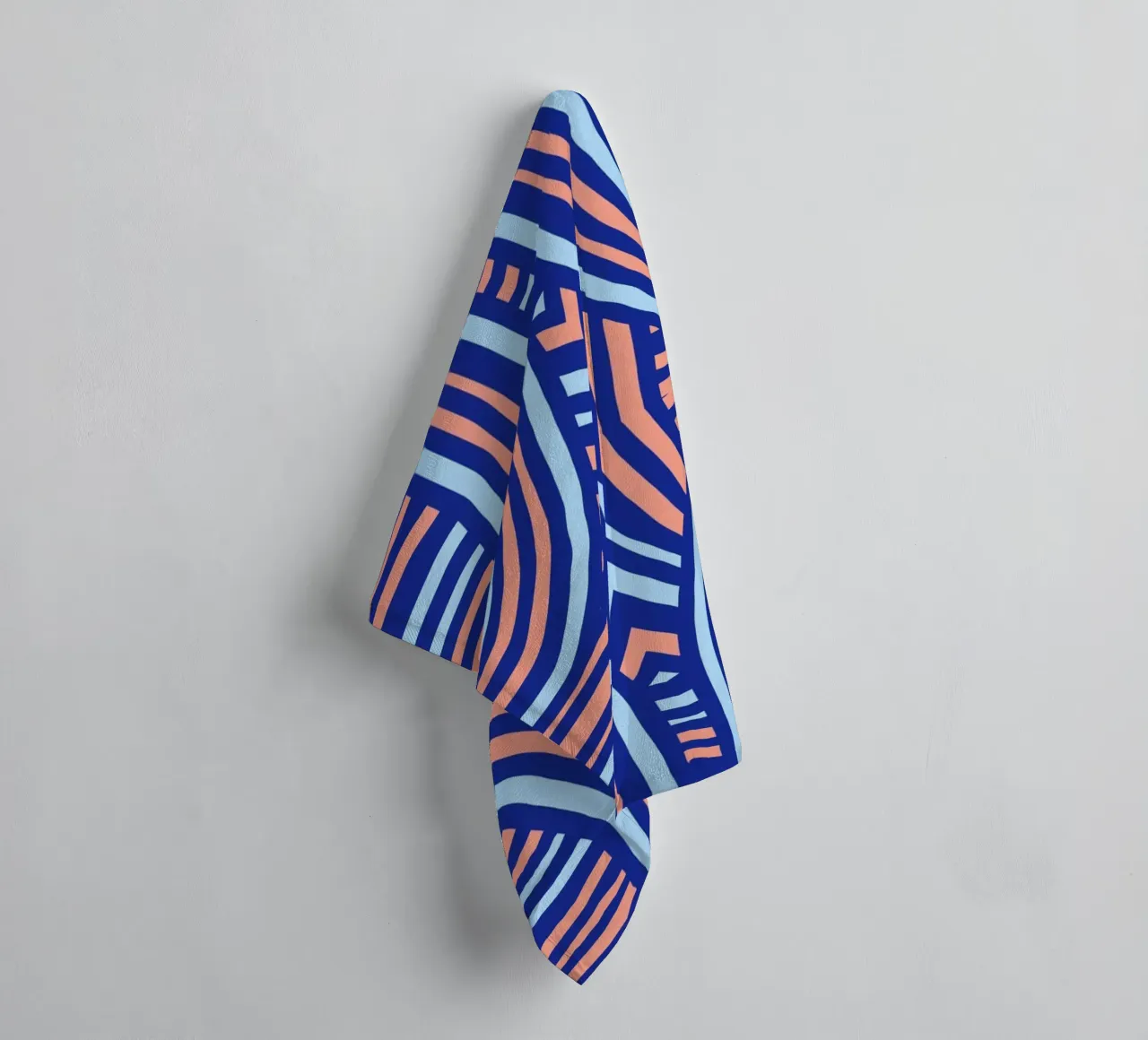 Neon symmetrical pattern towel by Little Dean