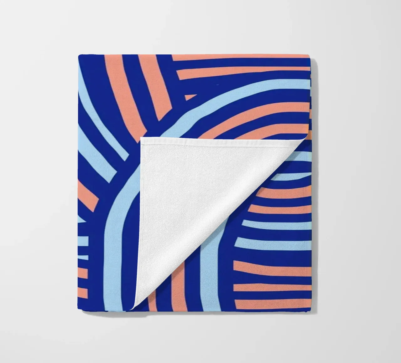 Neon symmetrical pattern beach towel by Little Dean