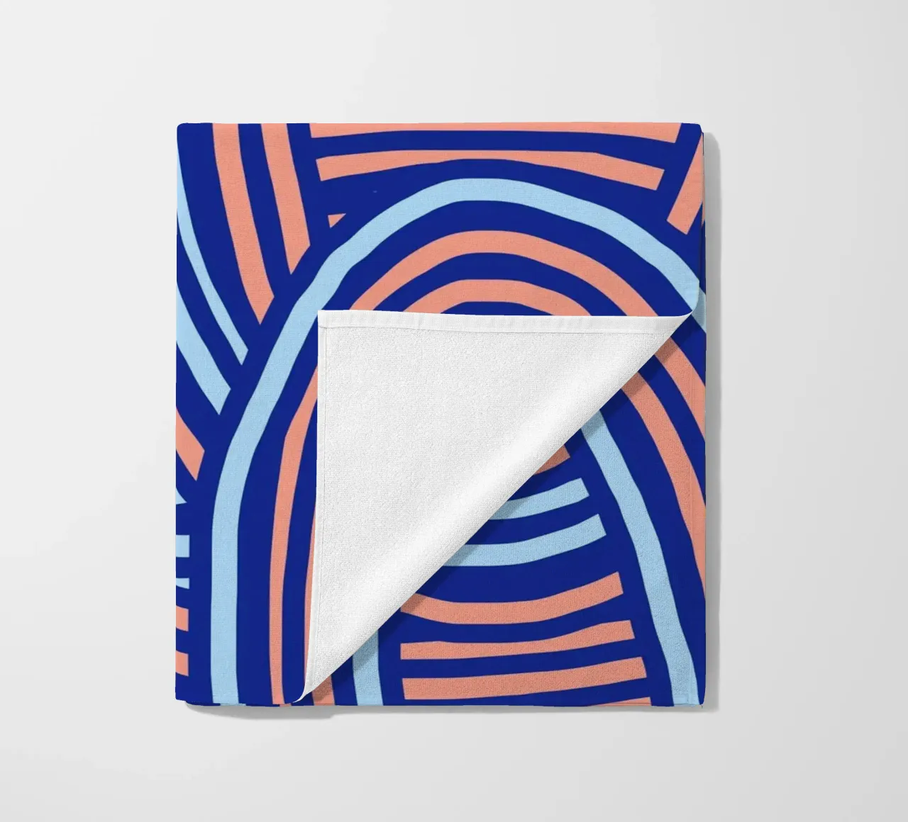 Neon symmetrical pattern beach towel by Little Dean