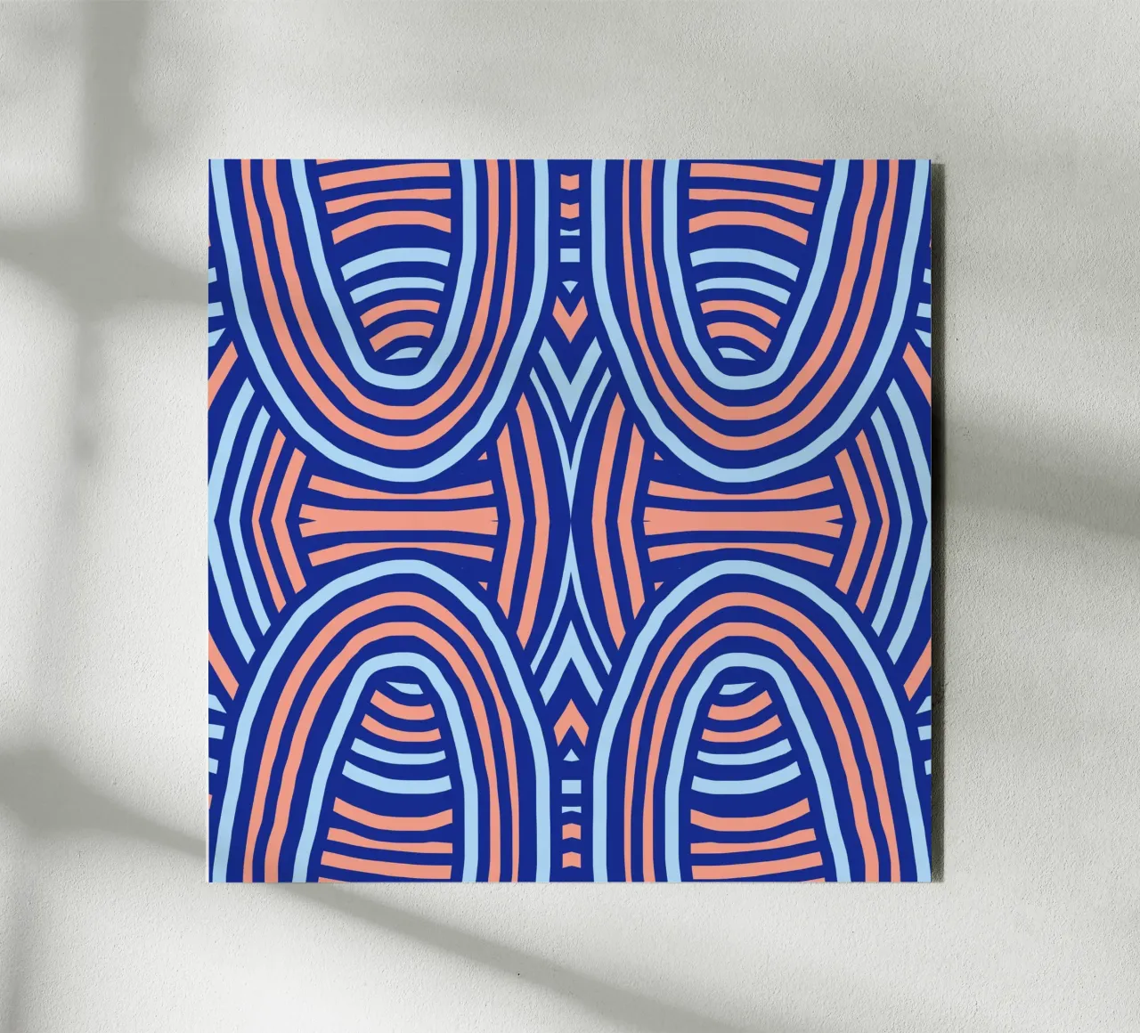 Neon symmetrical pattern alu-dibond by Little Dean