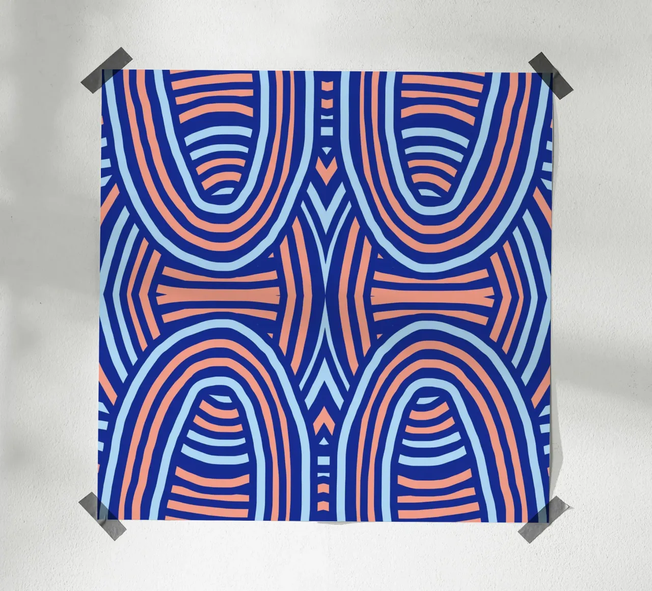 Neon symmetrical pattern hahnemühle by Little Dean