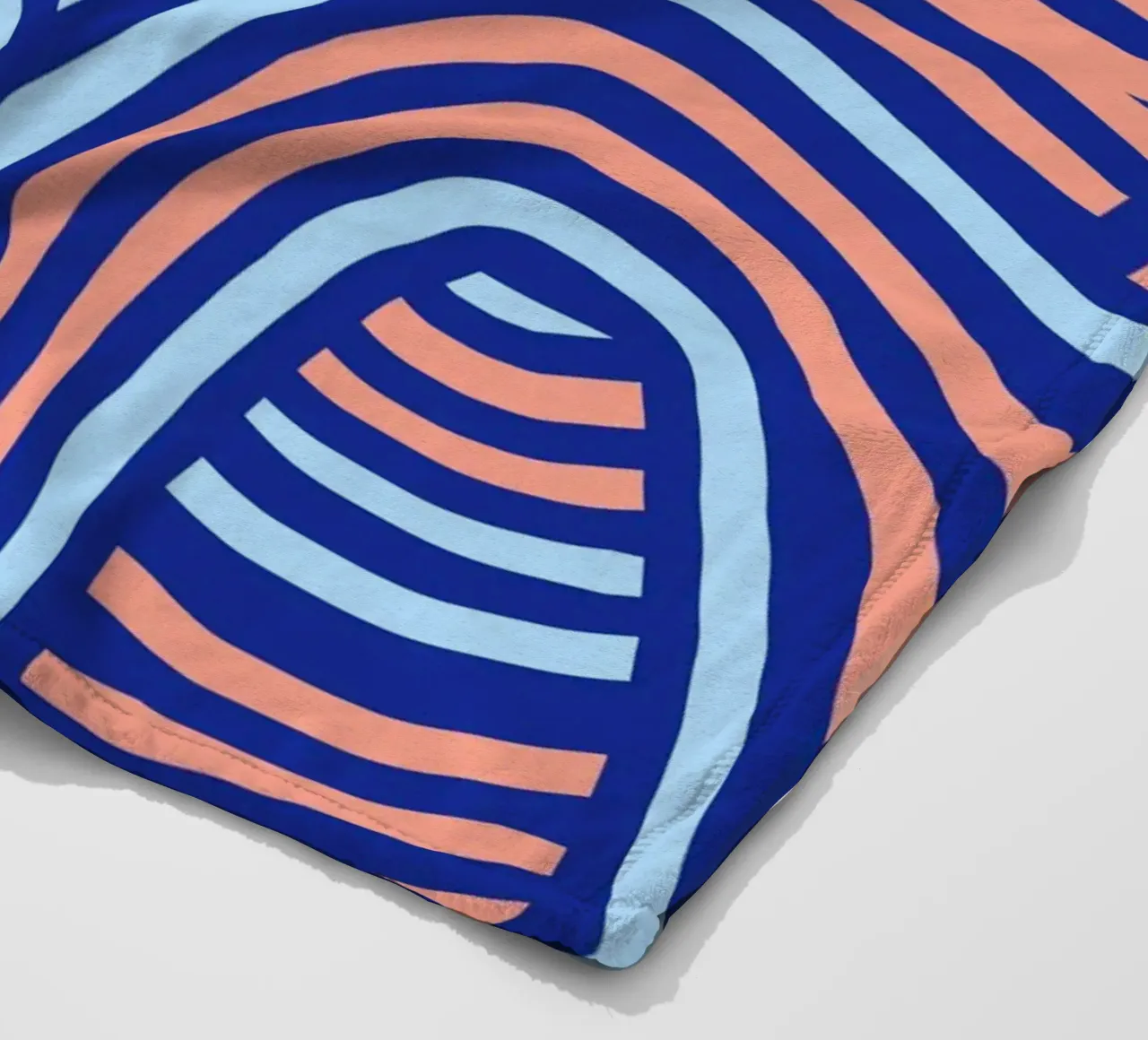 Neon symmetrical pattern fleece blanket by Little Dean