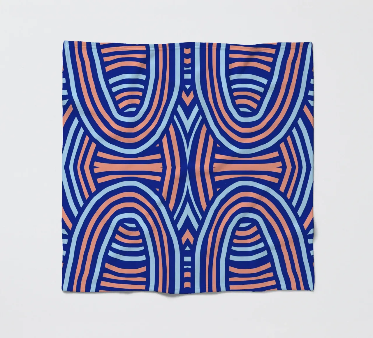 Neon symmetrical pattern fleece blanket by Little Dean
