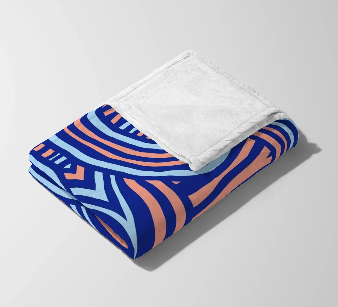 Neon symmetrical pattern fleece blanket by Little Dean