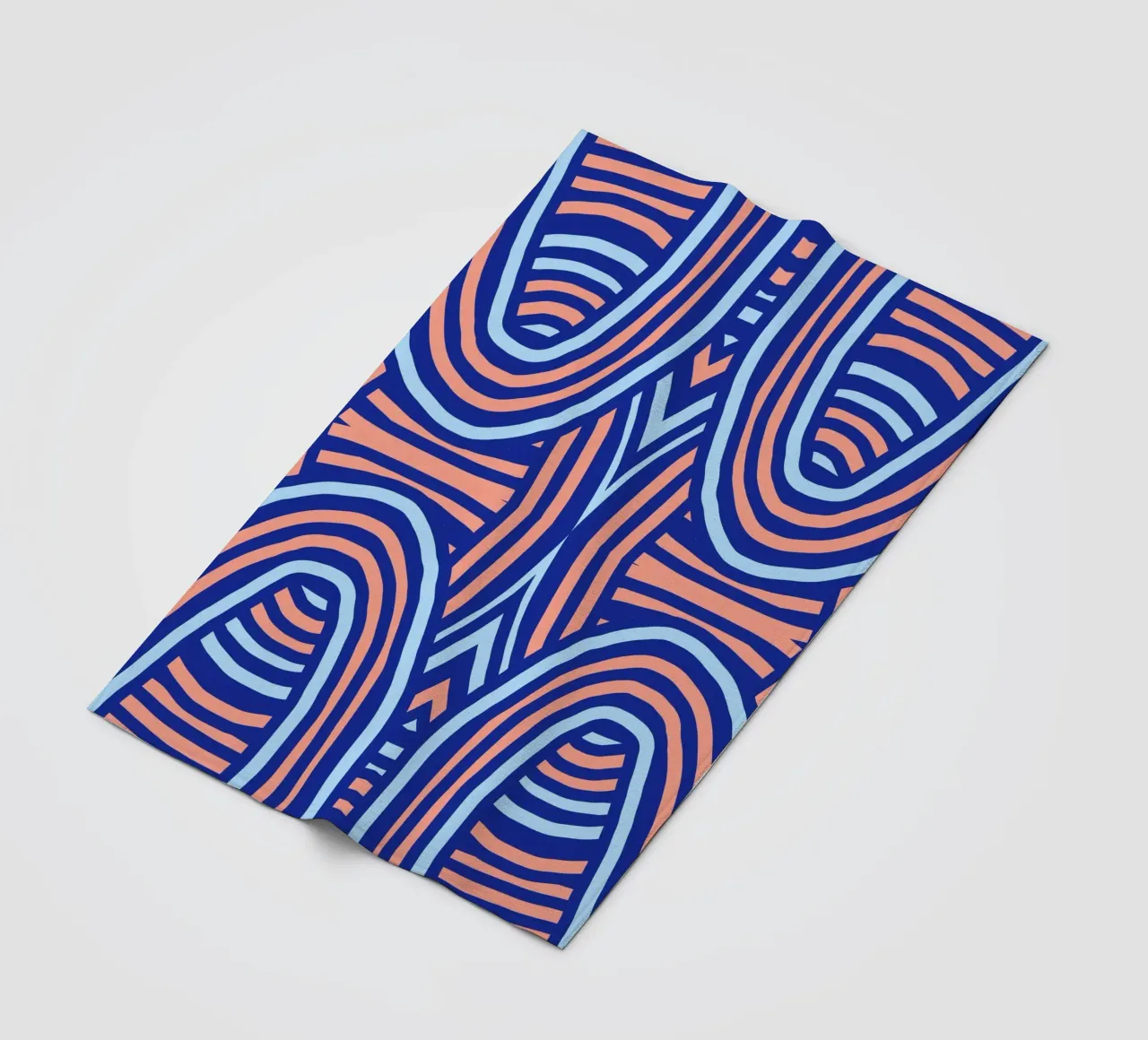 Neon symmetrical pattern fleece blanket by Little Dean