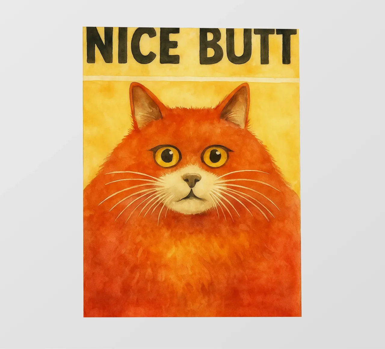cat nice butt retro art drawing photo wallpaper by genzaa