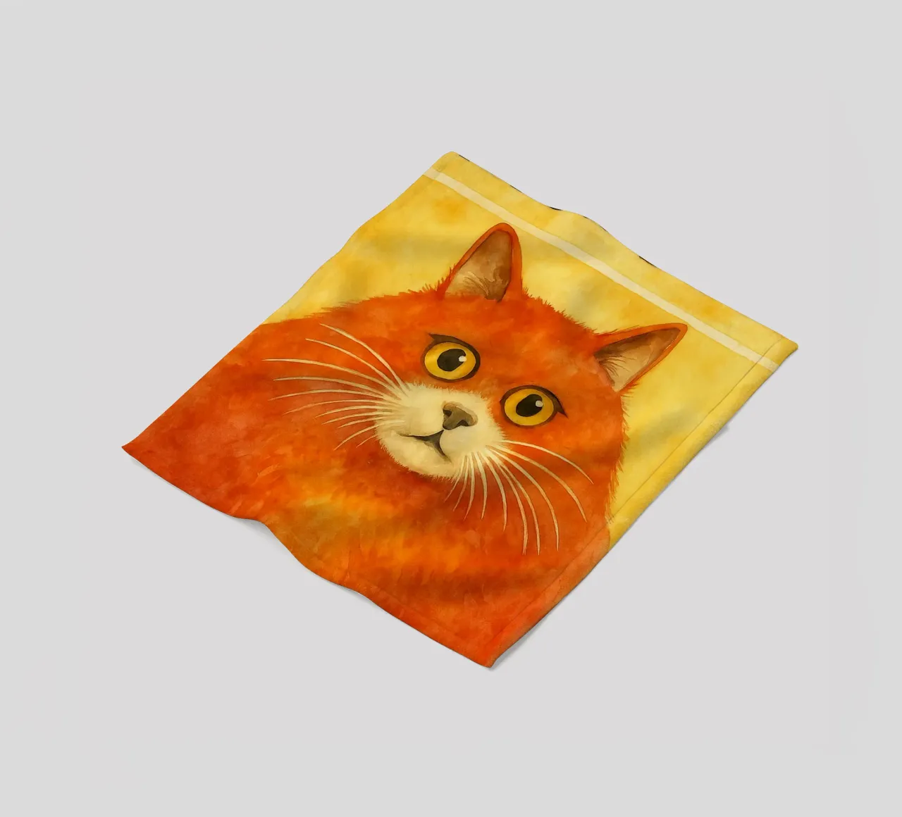 Katze netter Hintern Retro-Kunstzeichnung Fleecedecke von genzaa