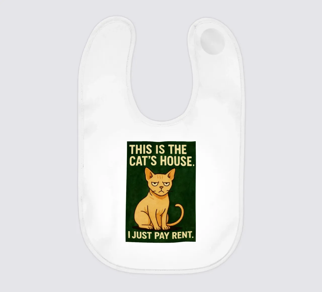 Katze zahlen eine Miete retro Kunstzeichnung Babylätzchen von genzaa
