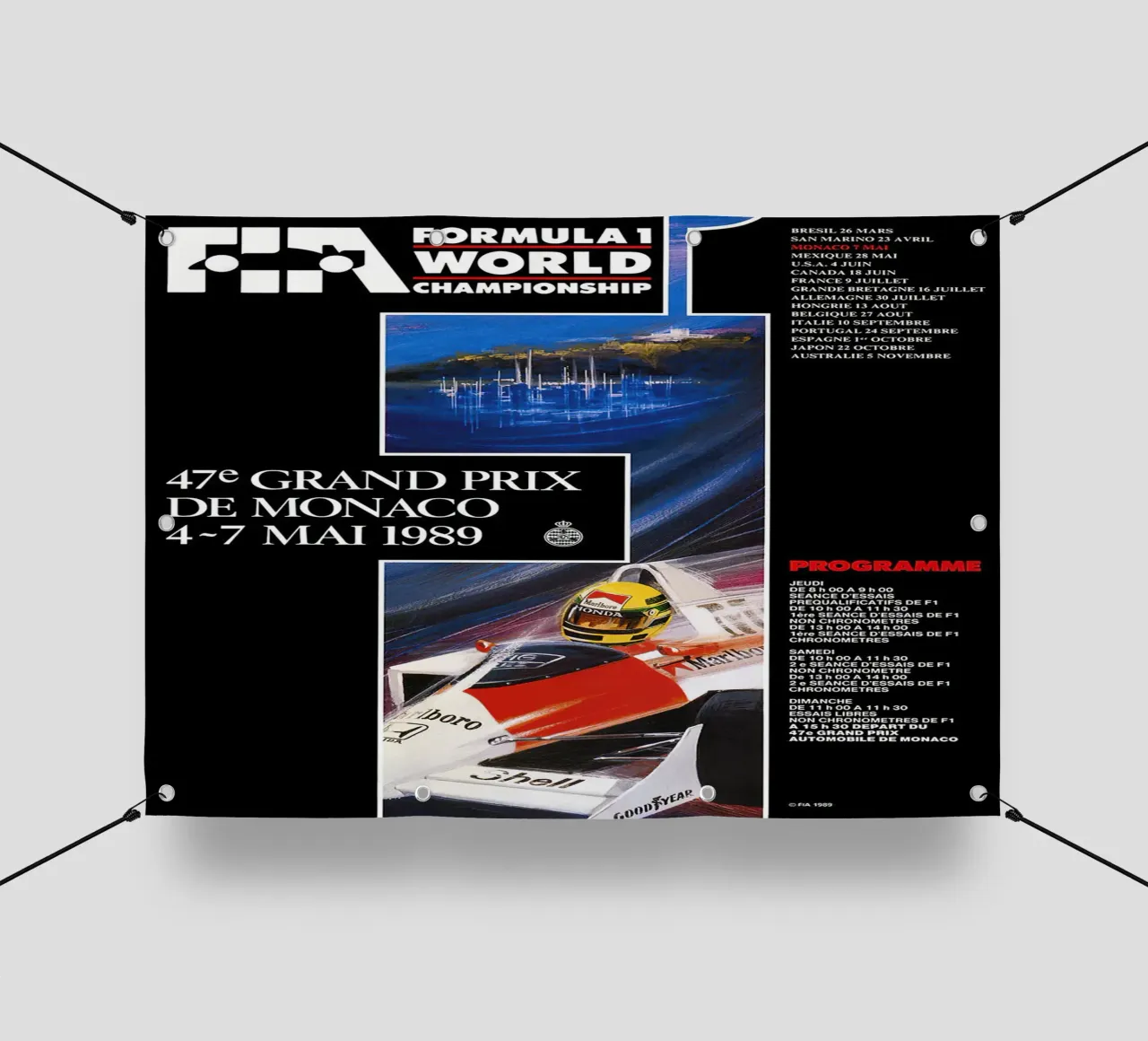 1989 Monaco GP telo in pvc da leslie shop