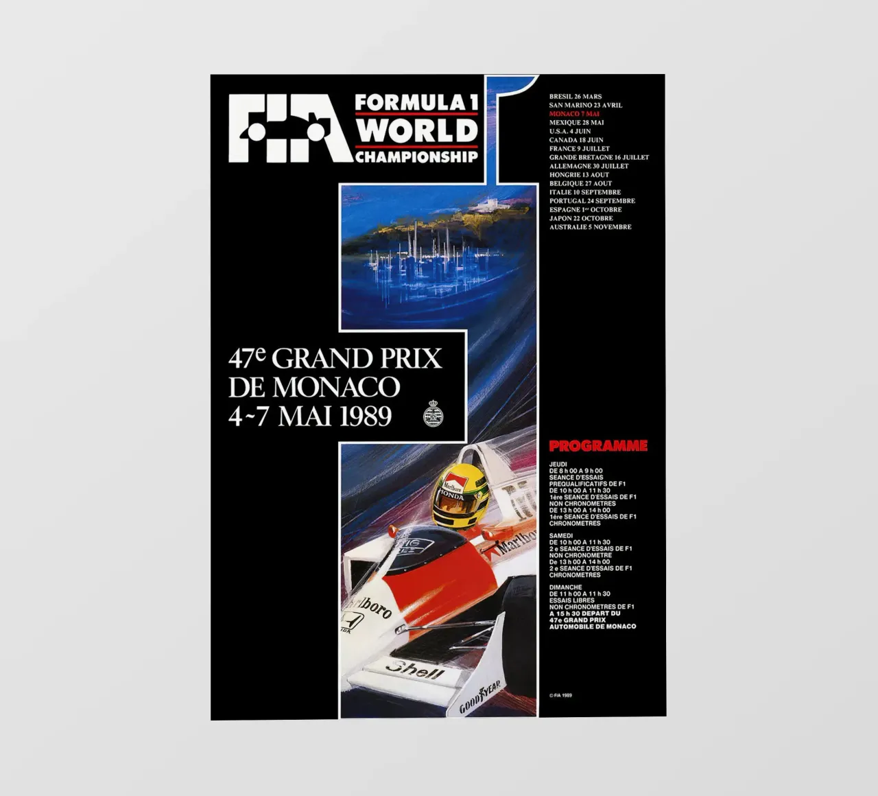 1989 Monaco GP telo in pvc da leslie shop