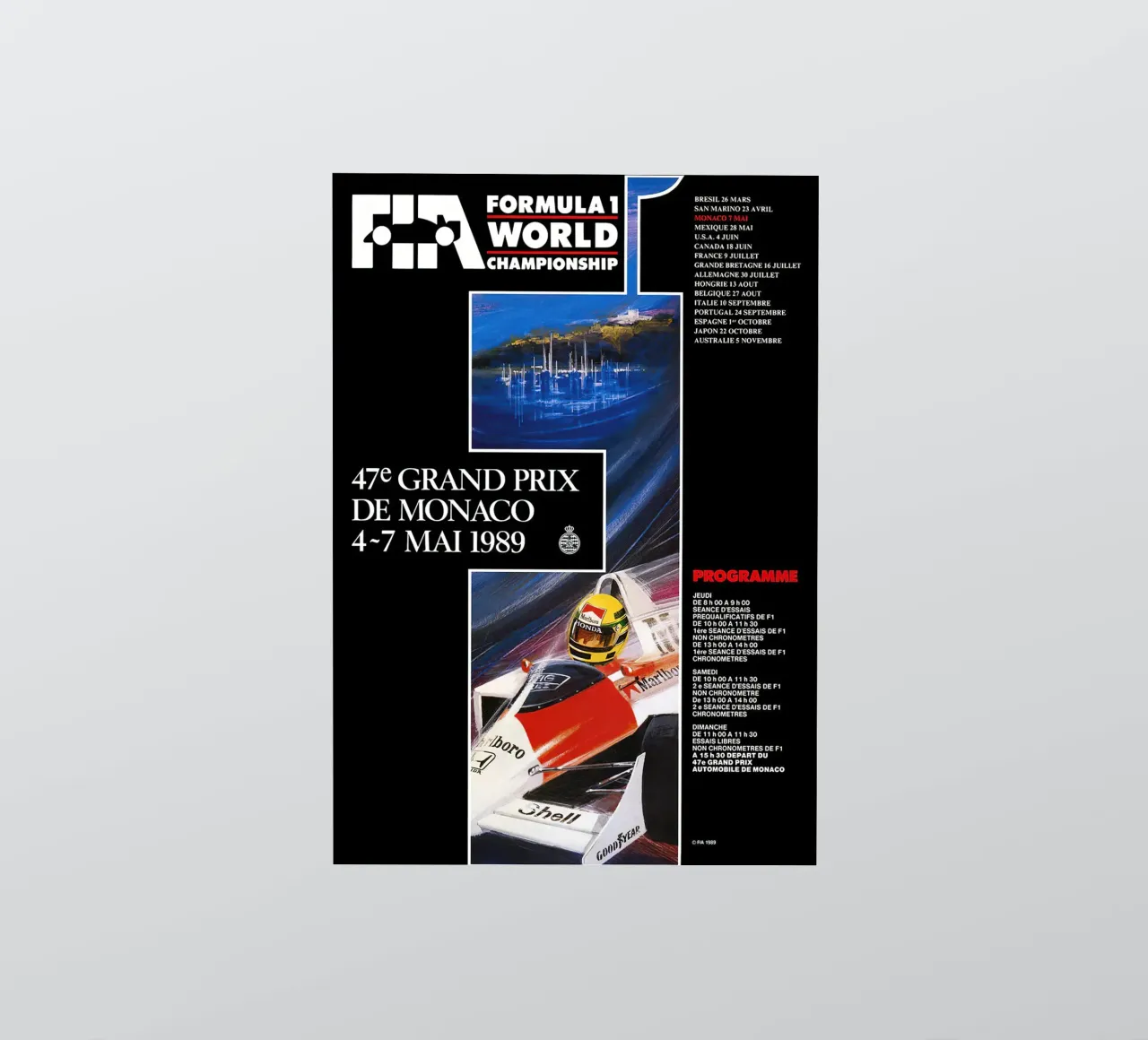 1989 Monaco GP sticker by leslie shop