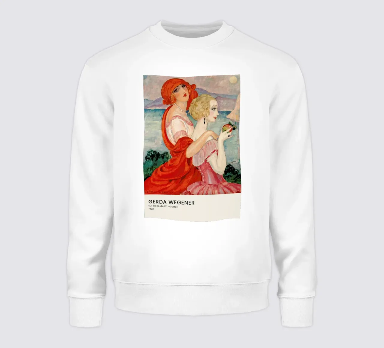 Gerda Wegener - Sur La Route D’anacapri II sweatshirt van Vintage by JUNIQE