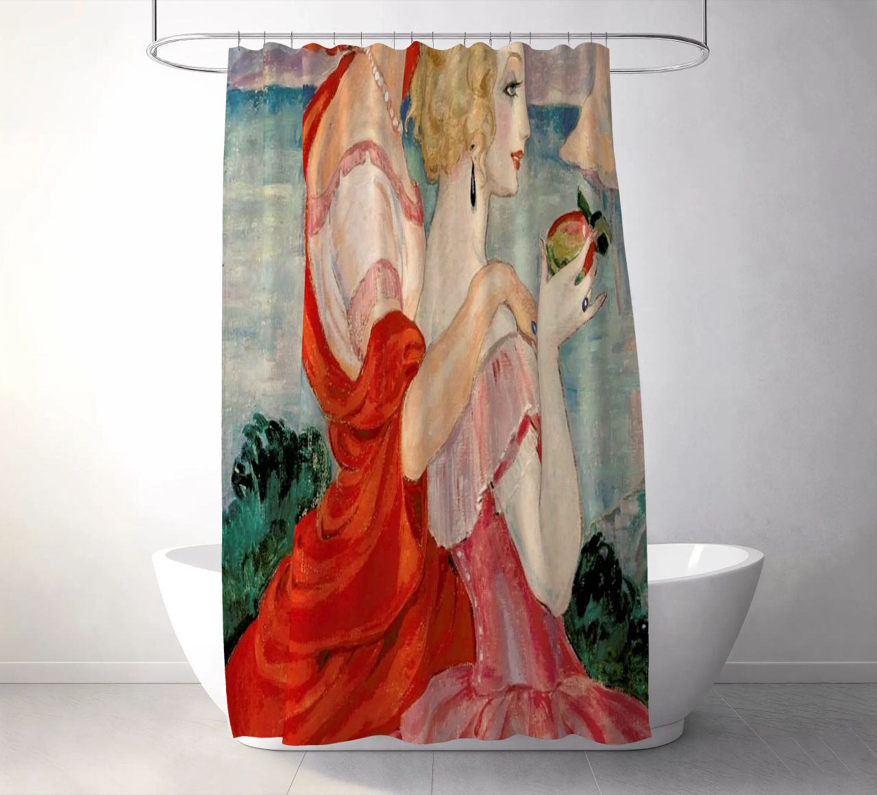 Gerda Wegener - Sur La Route D’anacapri II Duschvorhang von Vintage by JUNIQE