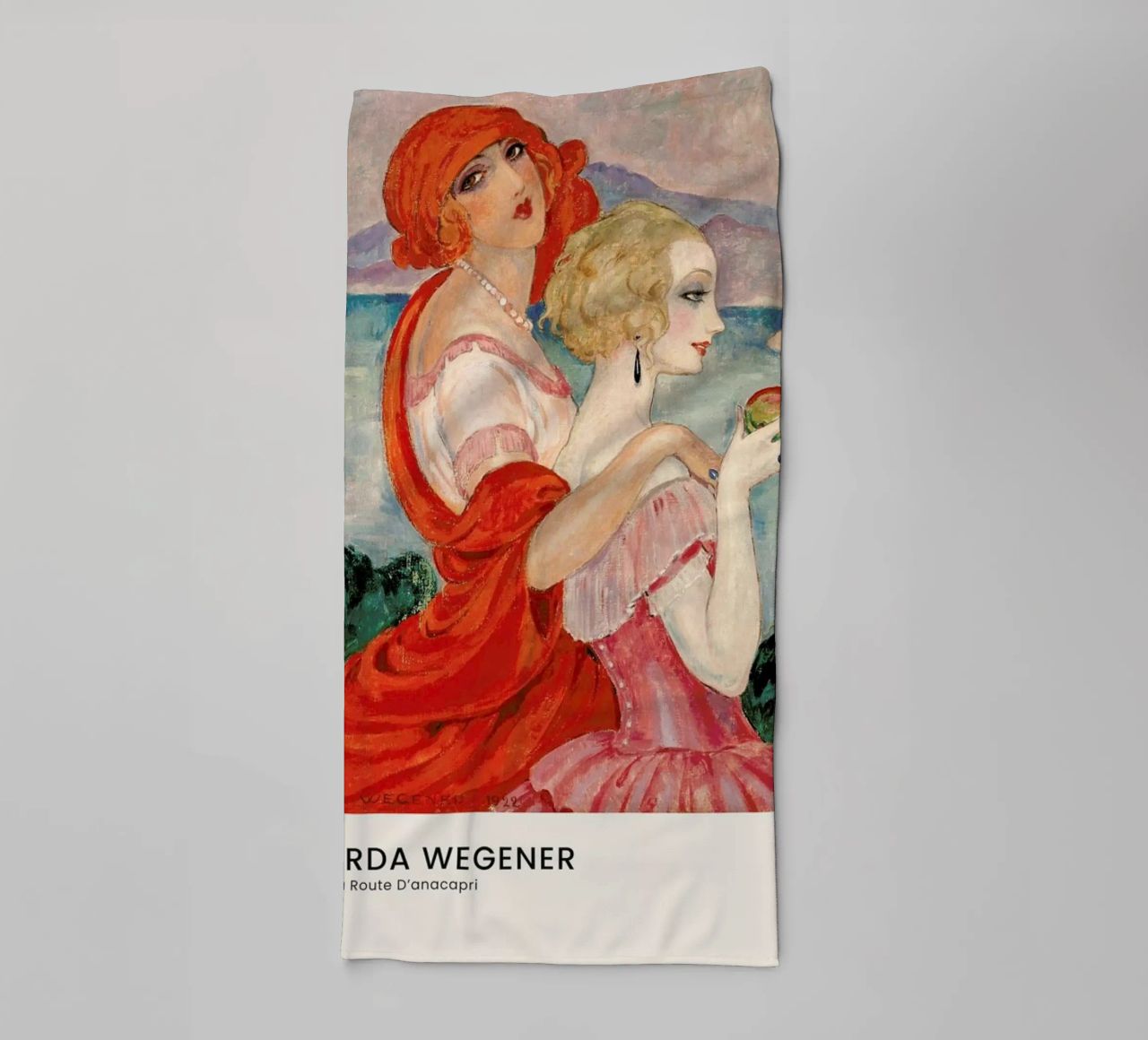 Gerda Wegener - Sur La Route D’anacapri II Handtuch von Vintage by JUNIQE