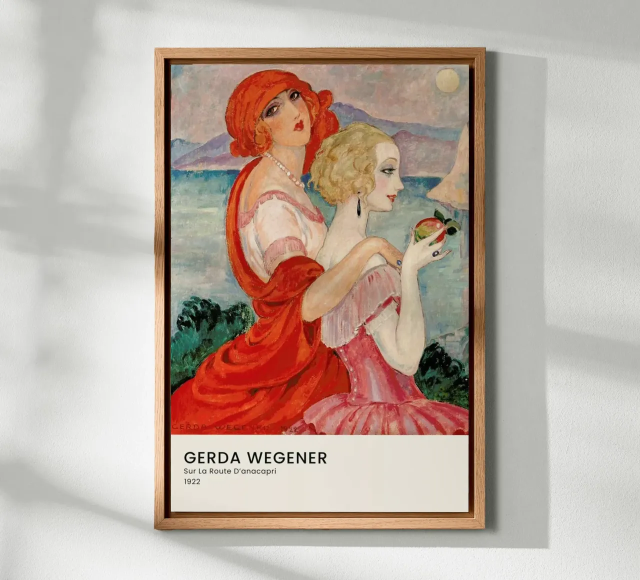 Gerda Wegener - Sur La Route D’anacapri II tela con Cornice a cassetta da Vintage by JUNIQE