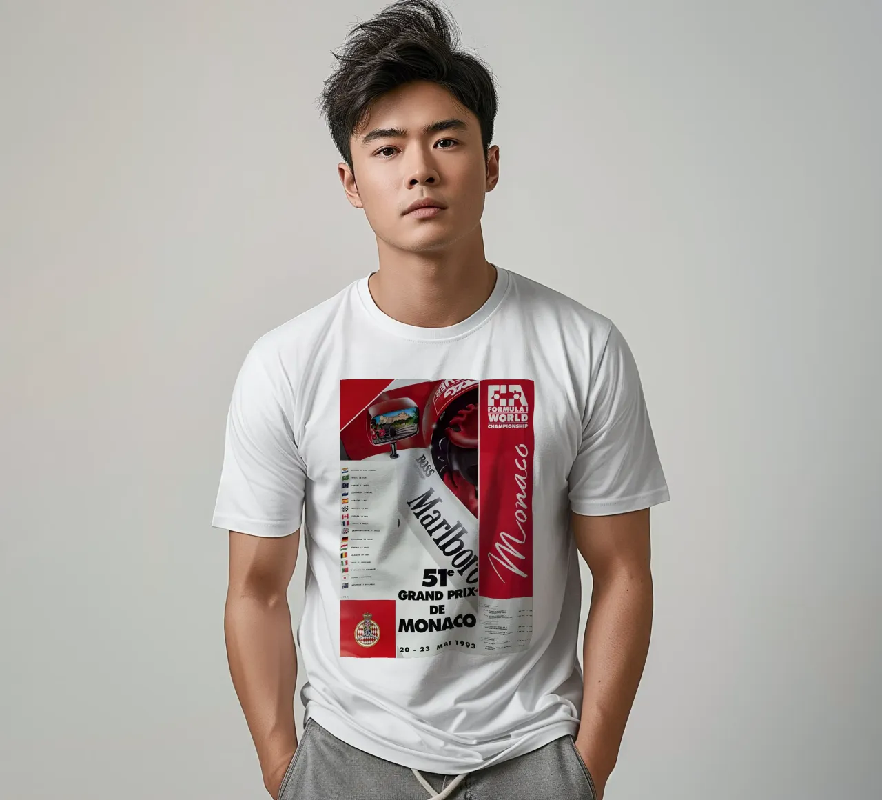 1993 Gran Premio di Monaco t-shirt da leslie shop