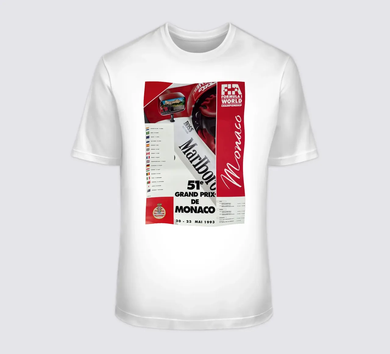 1993 Gran Premio di Monaco t-shirt da leslie shop