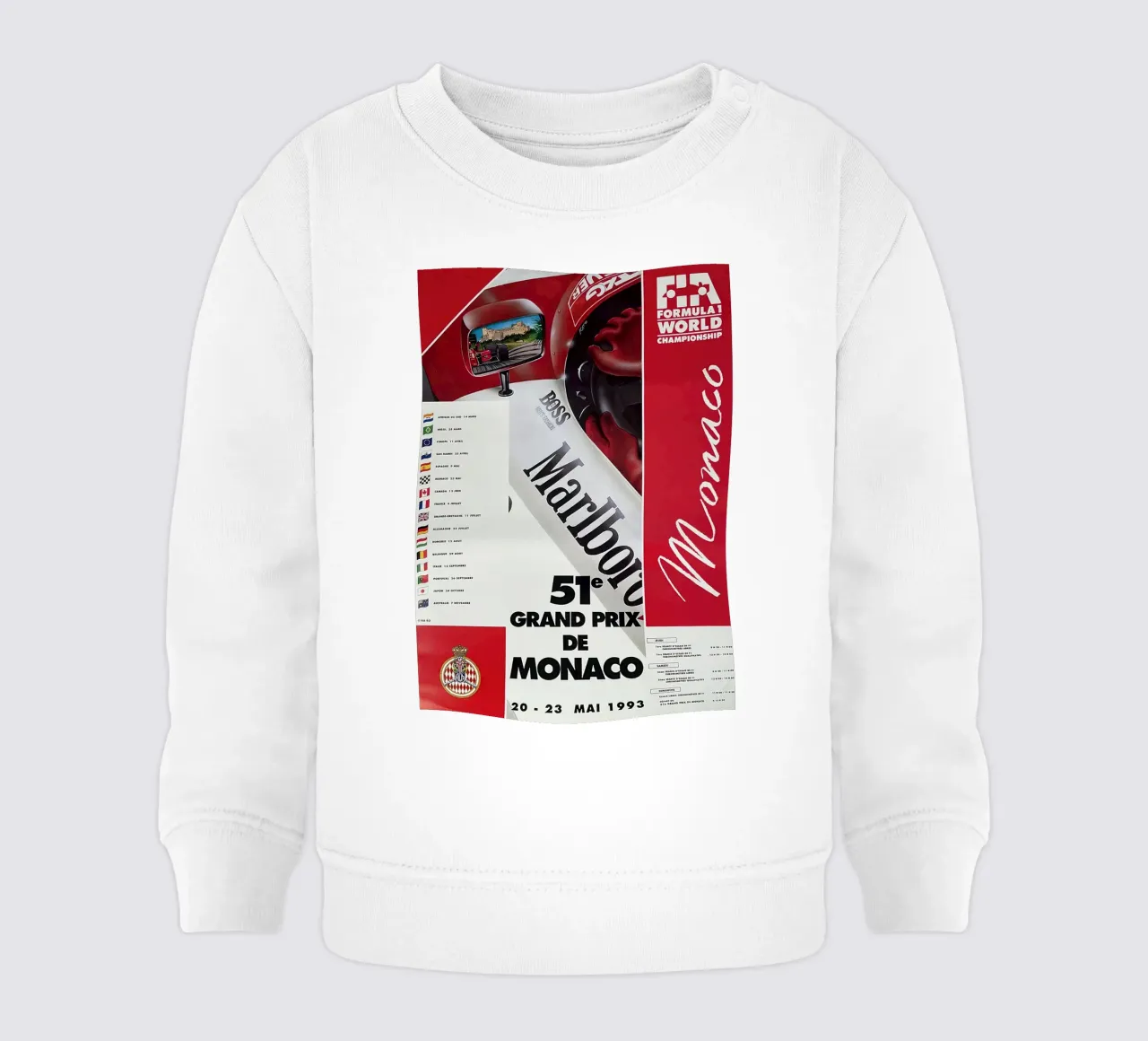 1993 Gran Premio di Monaco felpa neonato da leslie shop