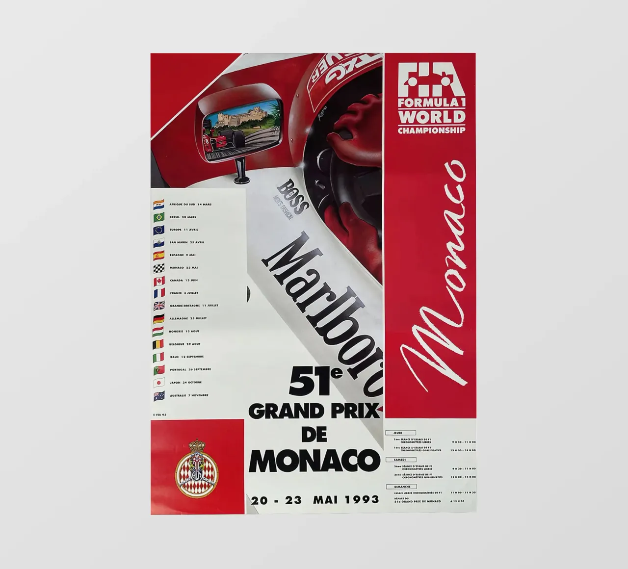 1993 Gran Premio di Monaco telo in pvc da leslie shop