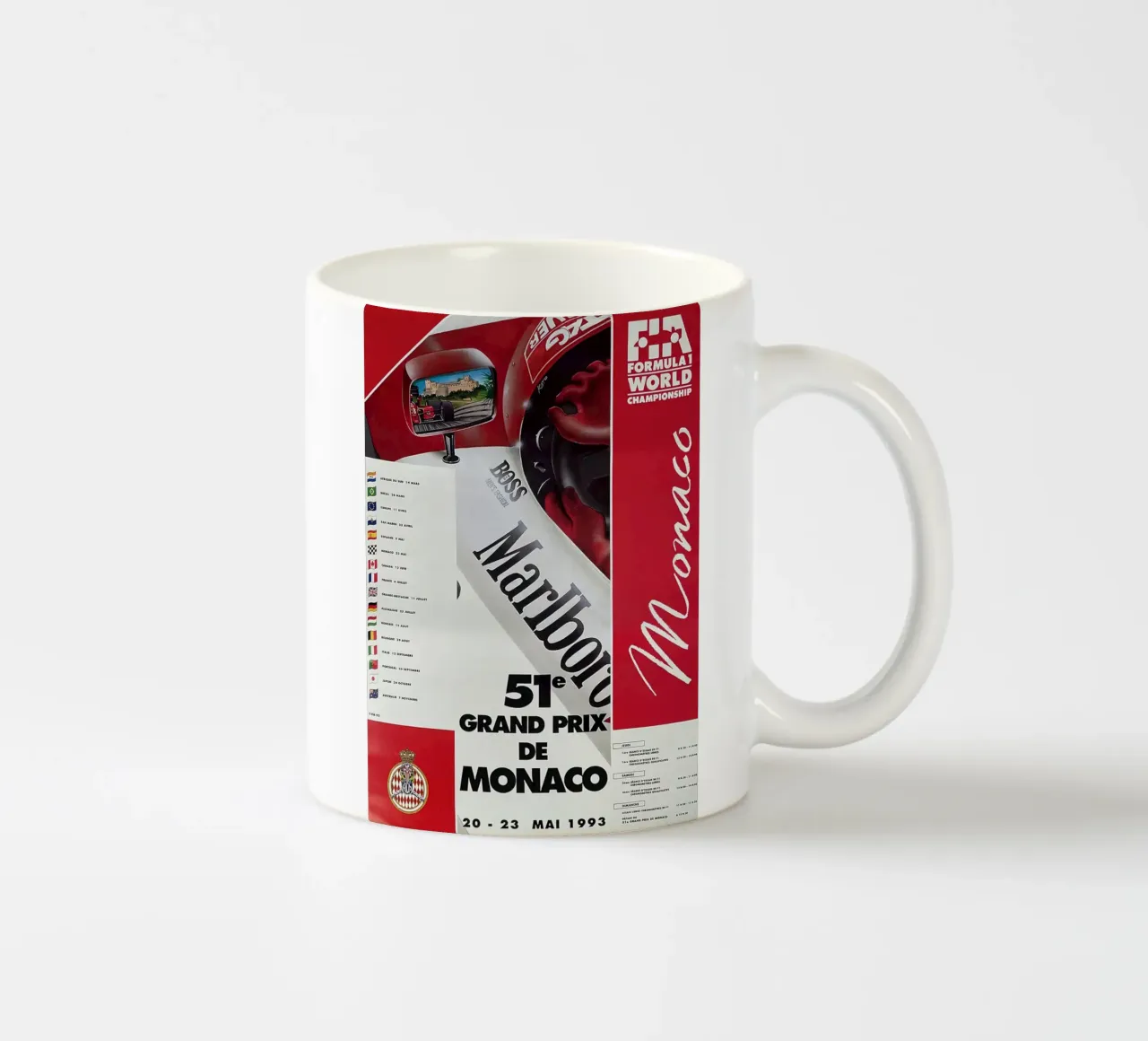 1993 Gran Premio di Monaco tazza in ceramica da leslie shop