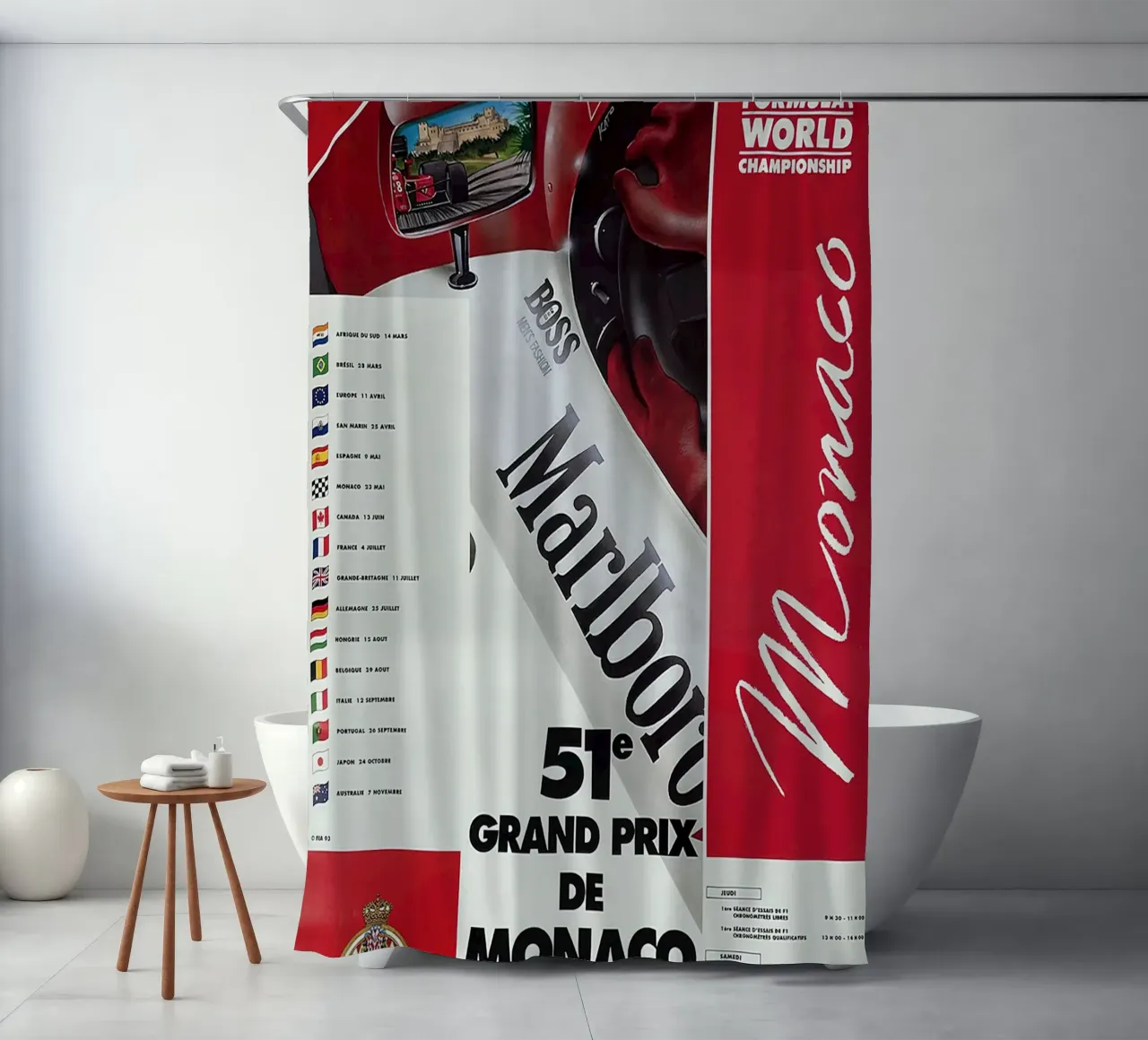1993 Gran Premio di Monaco tenda da doccia da leslie shop