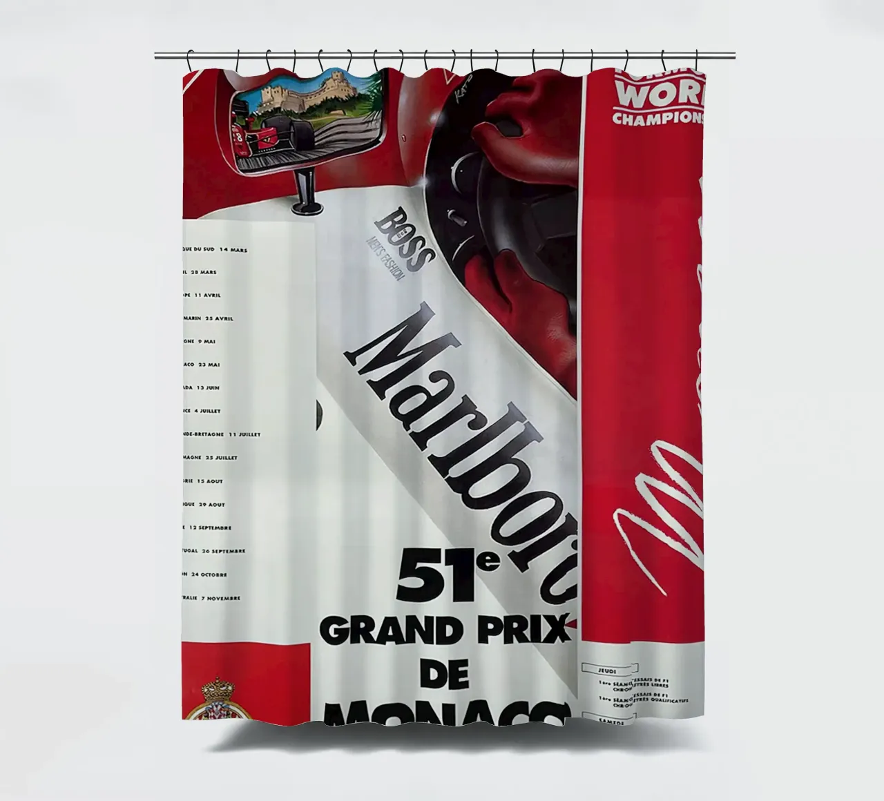 1993 Gran Premio di Monaco tenda da doccia da leslie shop
