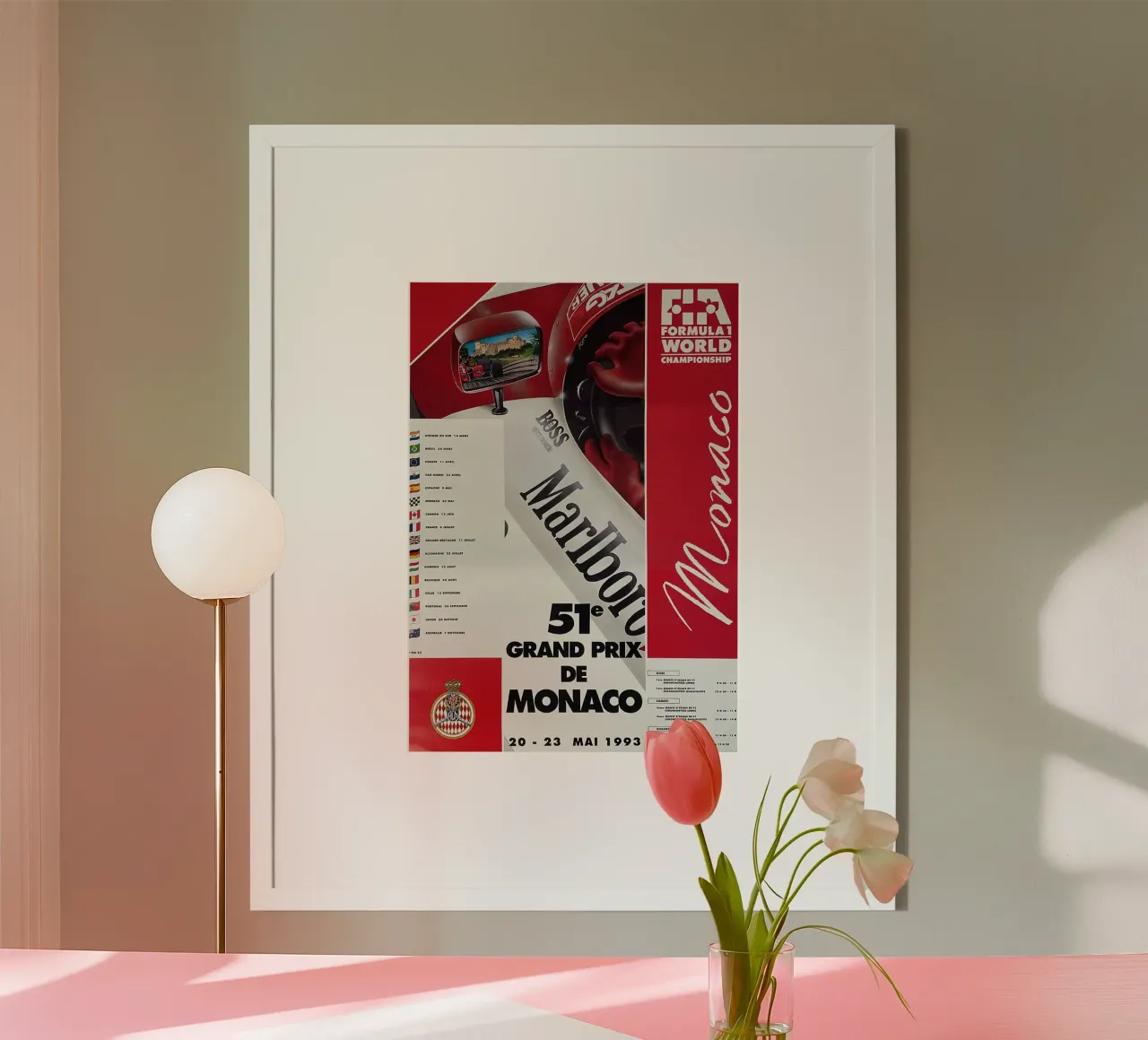 1993 Gran Premio di Monaco carta hahnemühle da leslie shop