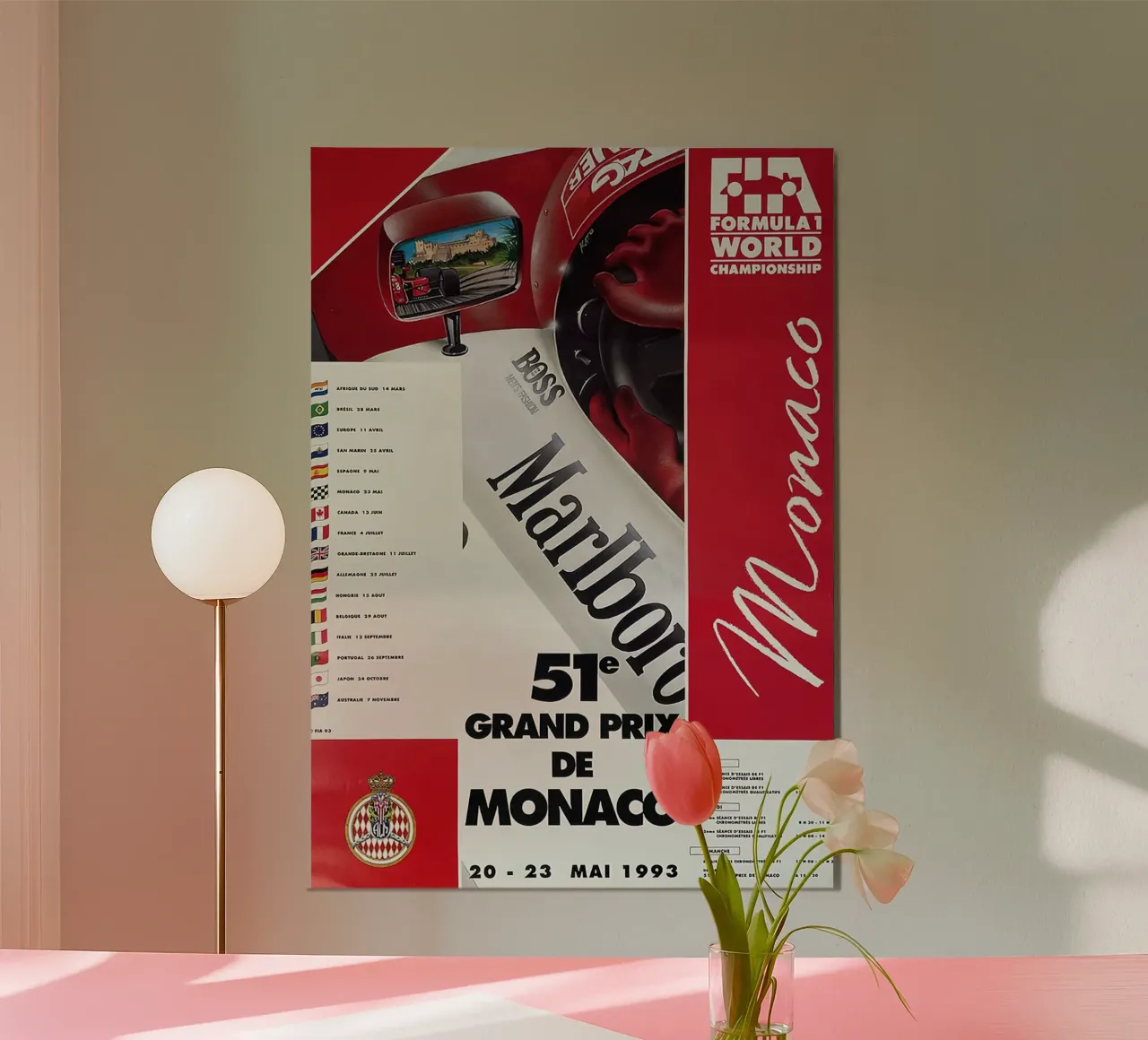 1993 Gran Premio di Monaco carta hahnemühle da leslie shop
