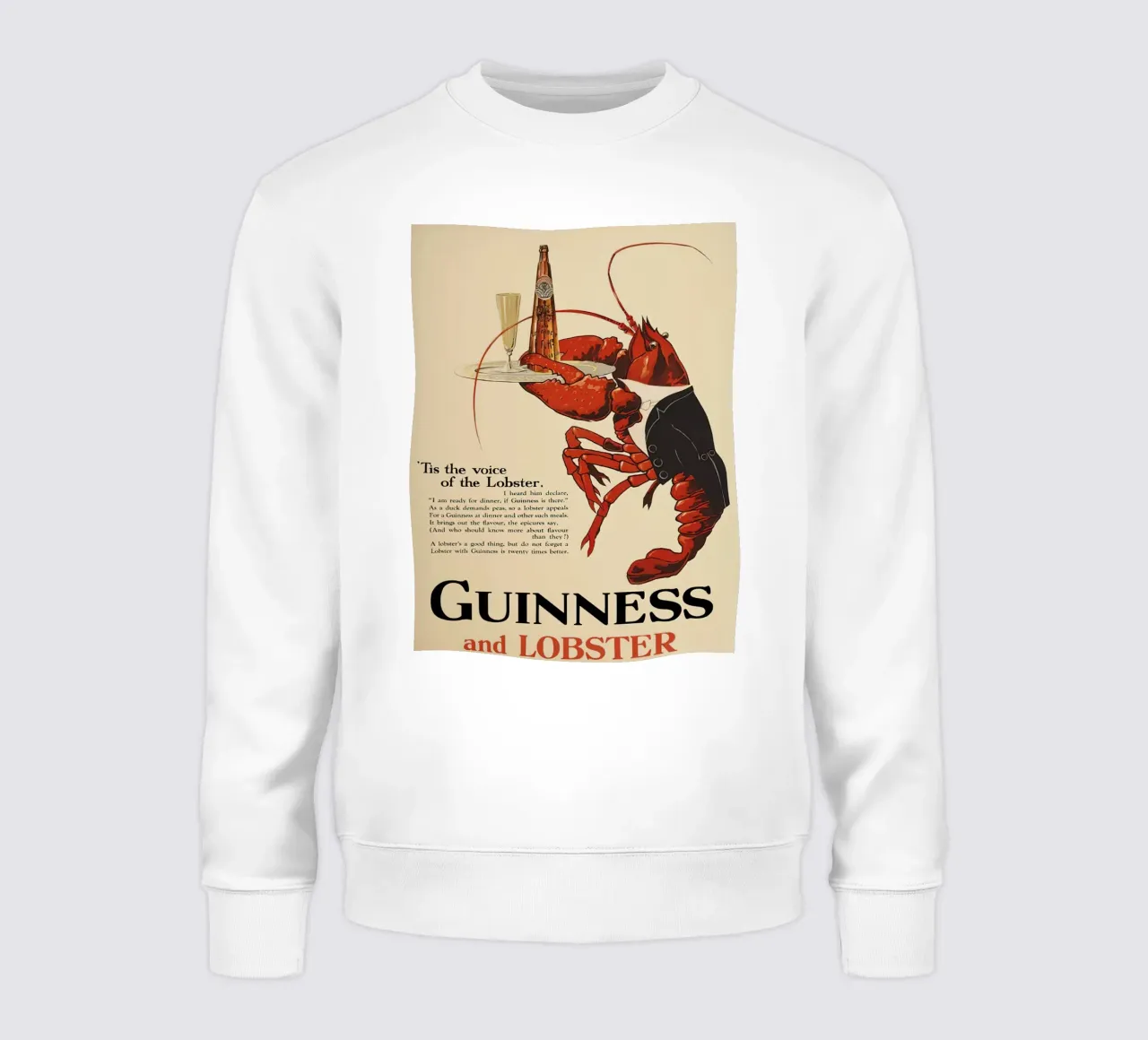 Guinness e aragosta felpa da leslie shop