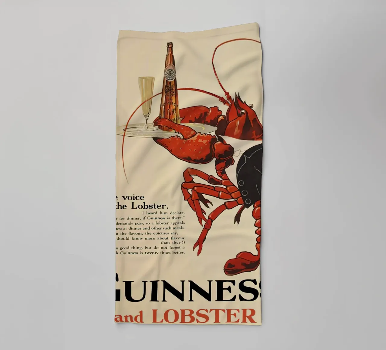 Guinness e aragosta asciugamano da bagno da leslie shop