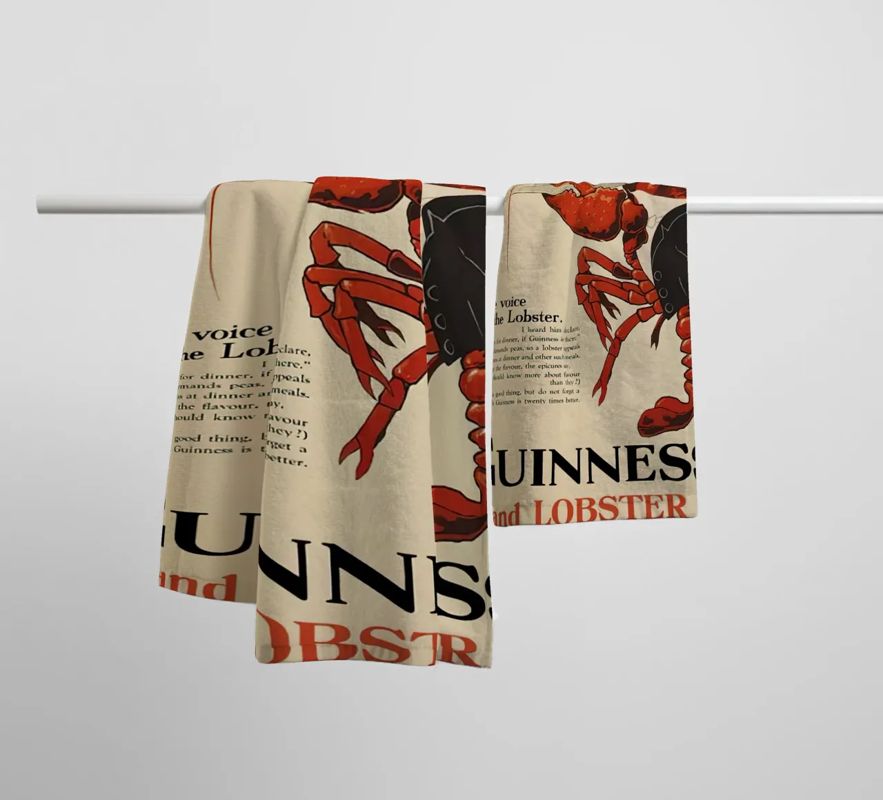 Guinness e aragosta asciugamano da bagno da leslie shop