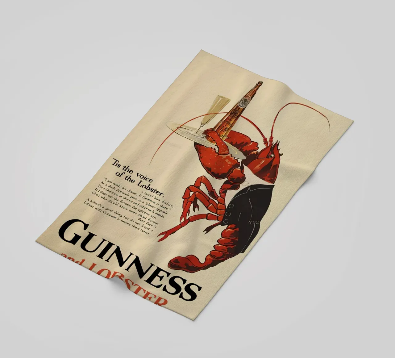 Guinness e aragosta telo mare da leslie shop