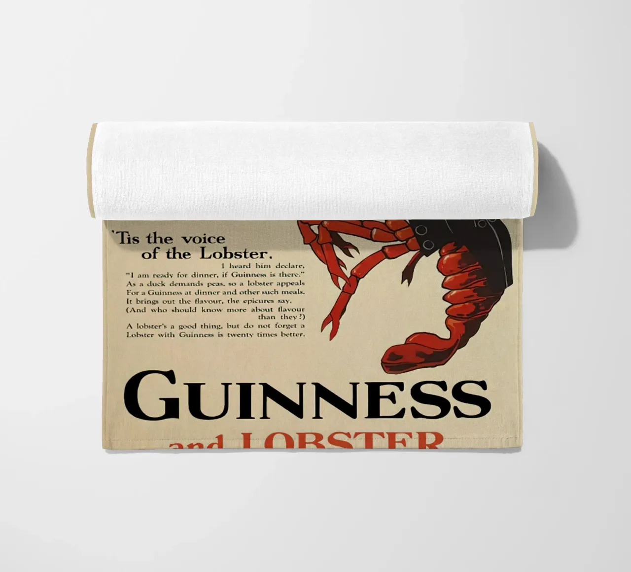Guinness e aragosta telo mare da leslie shop
