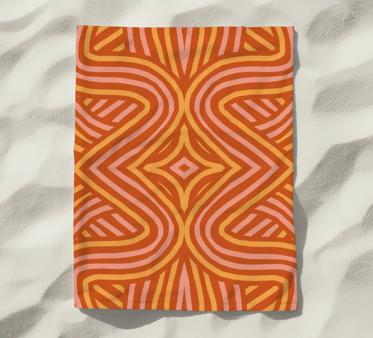 Modello simmetrico in terracotta telo mare da Little Dean