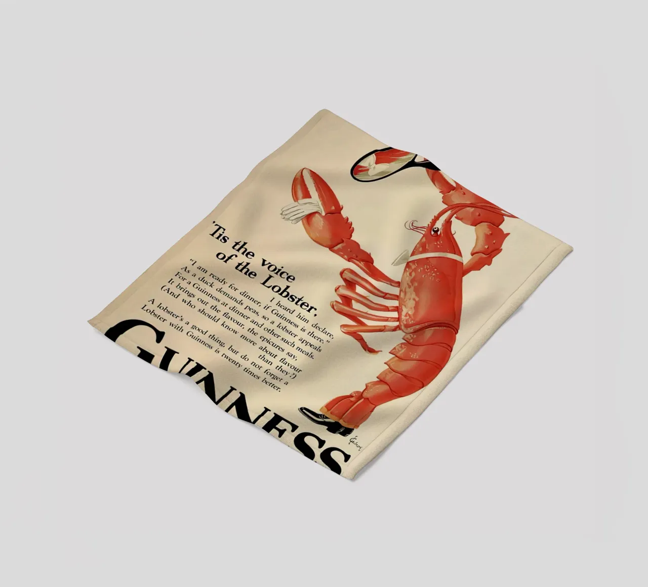 Guinness e aragosta coperta in pile da leslie shop