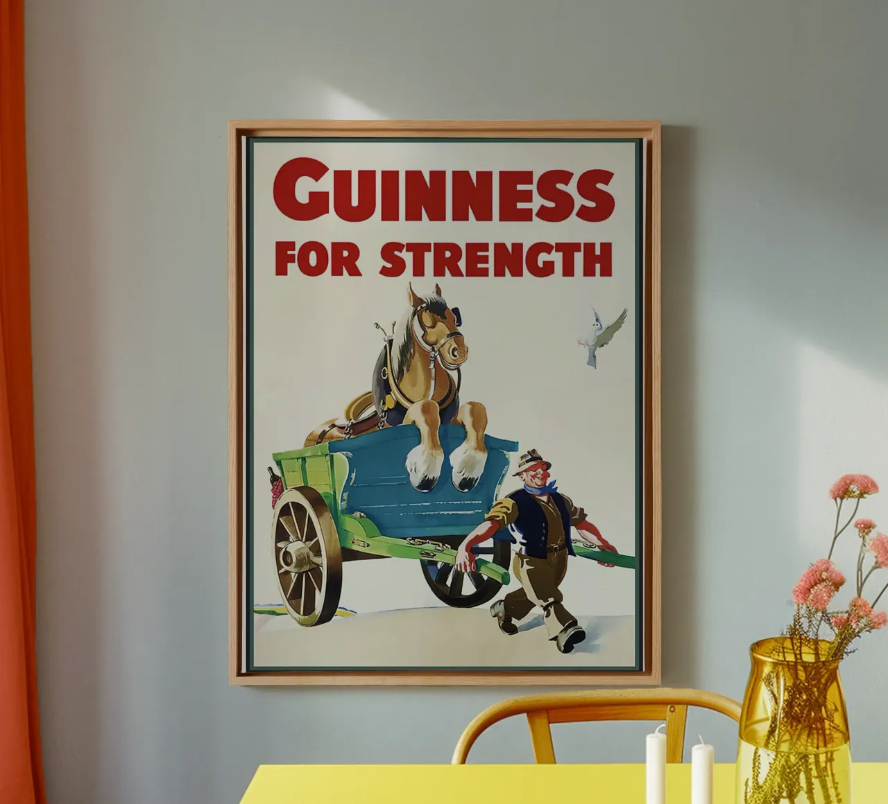 Guinness per la forza tela con Cornice a cassetta da leslie shop