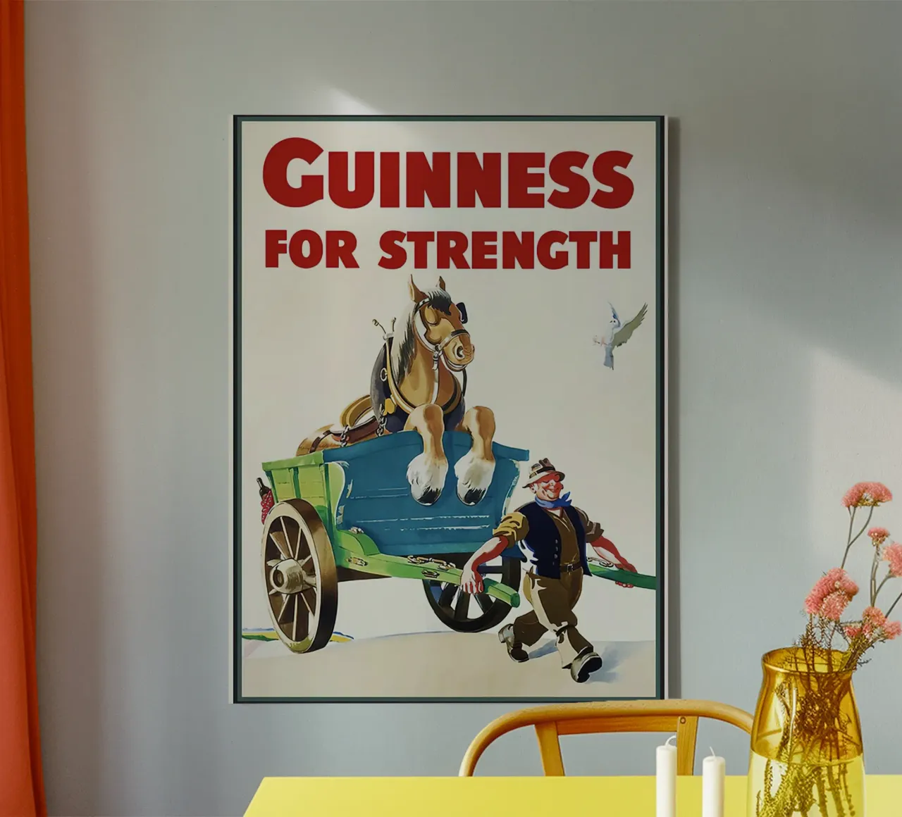 Guinness per la forza tela con Cornice a cassetta da leslie shop