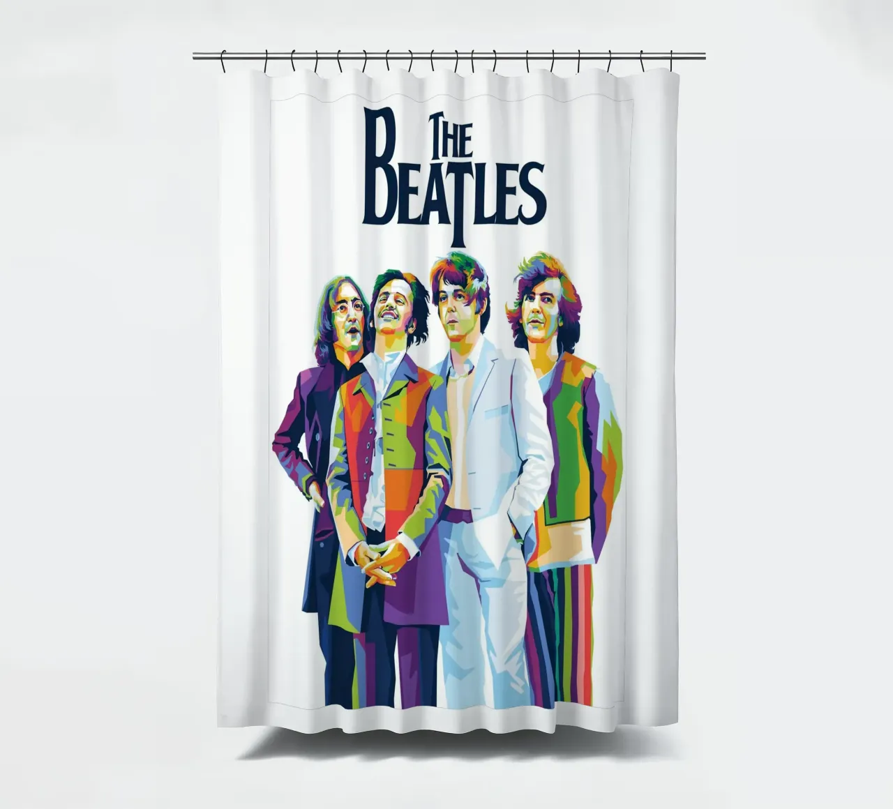 The Beatles Aesthetic Colorfull shower curtain by darsa