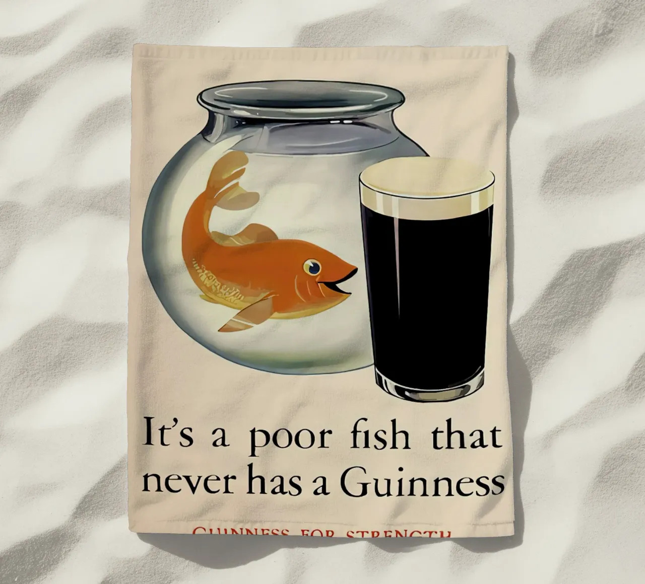 Guinness per la forza telo mare da leslie shop