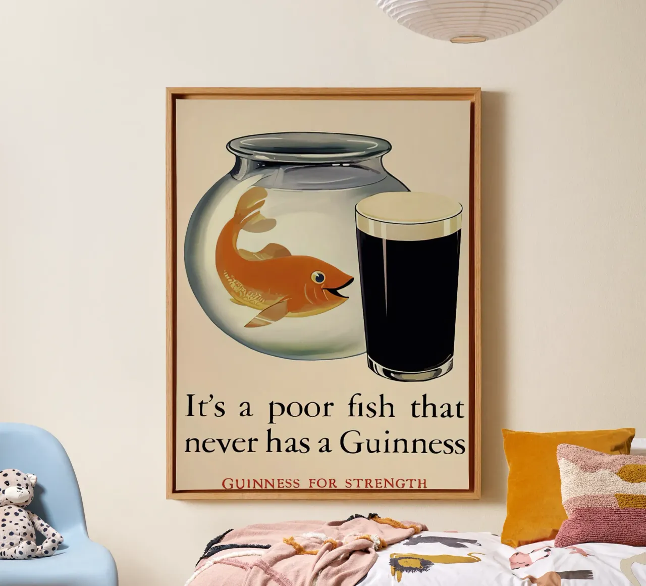 Guinness per la forza tela con Cornice a cassetta da leslie shop