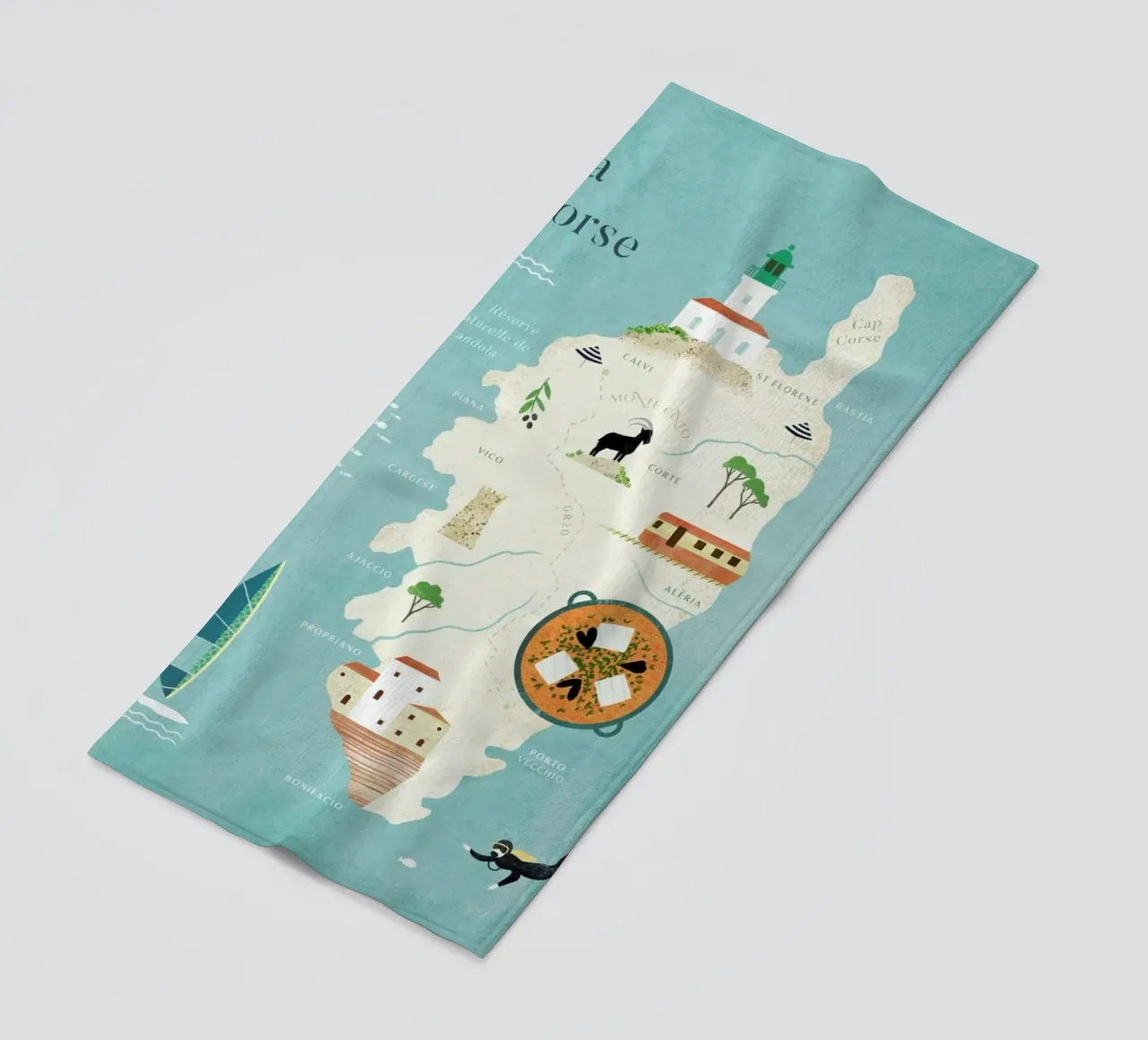 Map Of Corsica telo mare da Henry Rivers