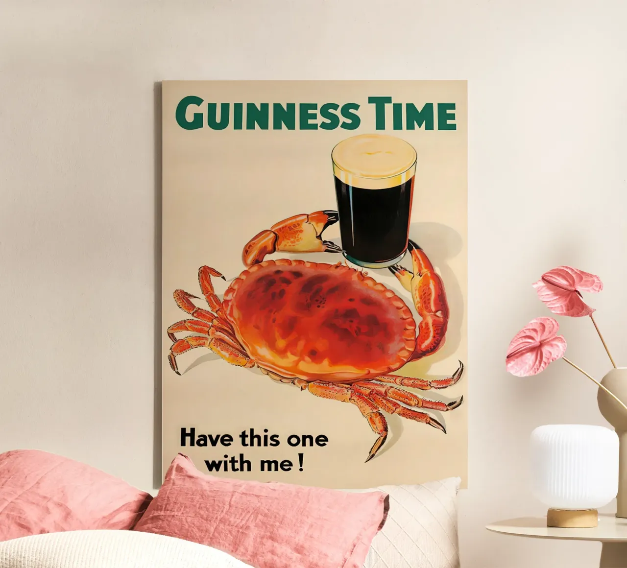 Tempo di Guinness tela con Cornice a cassetta da leslie shop