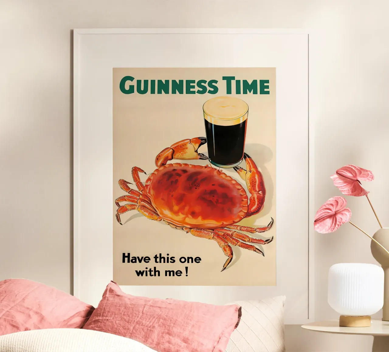 Tempo di Guinness poster con telaio in alluminio da leslie shop