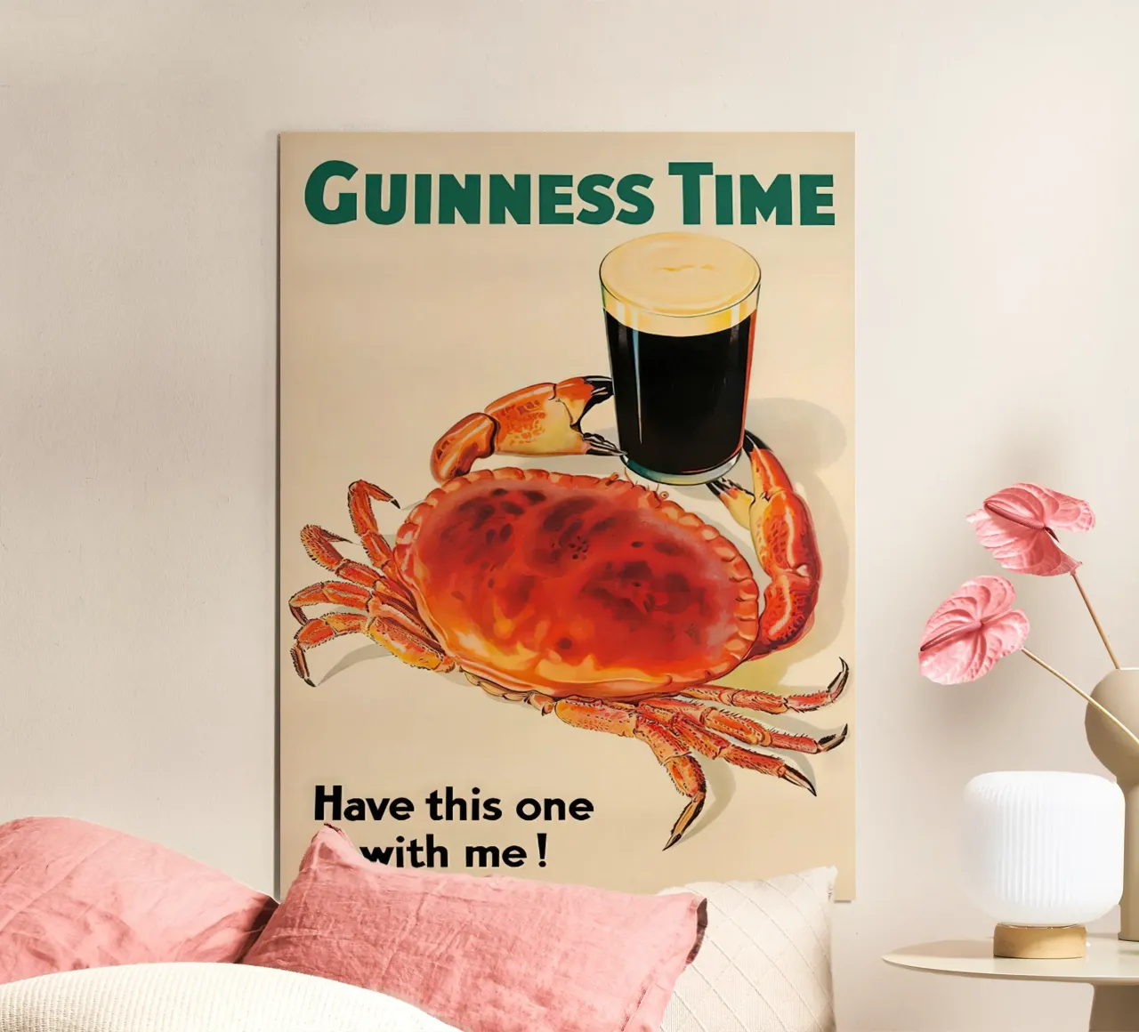 Tempo di Guinness poster con telaio in alluminio da leslie shop
