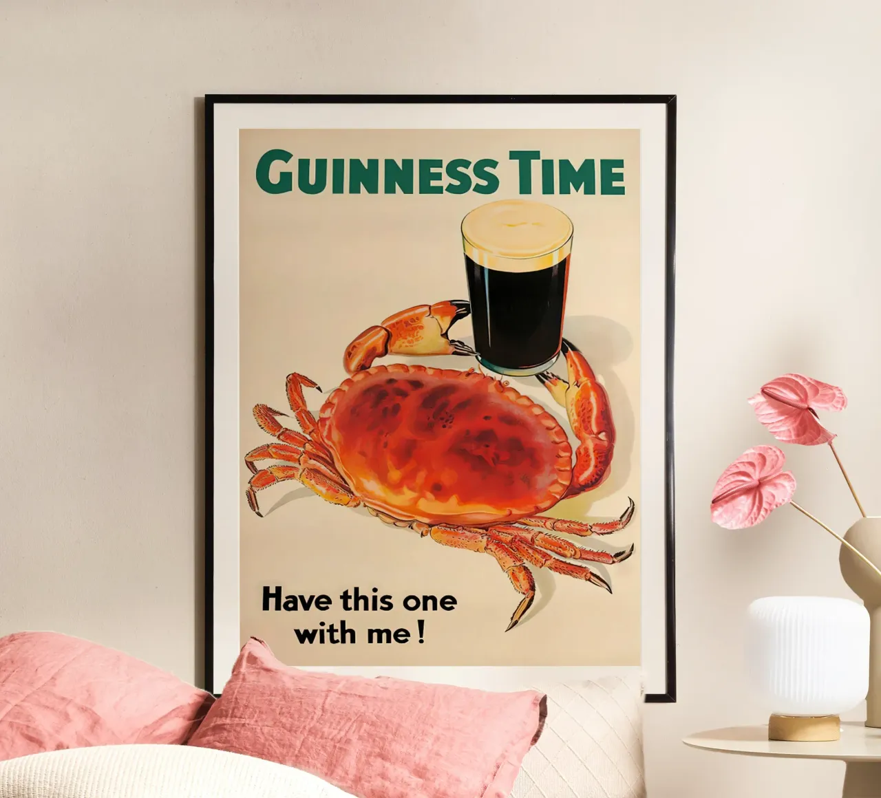 Tempo di Guinness poster con telaio in alluminio da leslie shop
