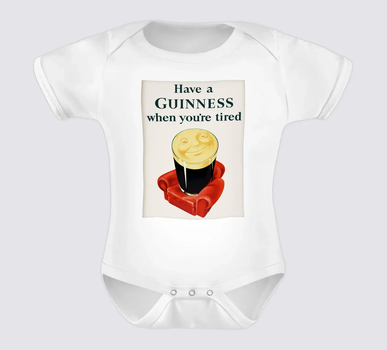 Bevete una Guinness quando siete stanchi body neonato maniche corte da leslie shop