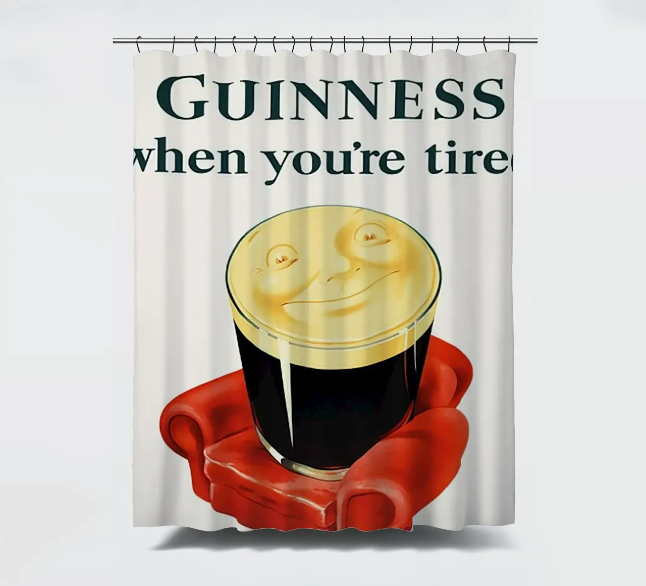 Have a Guinness when you re Tired shower curtain by leslie shop